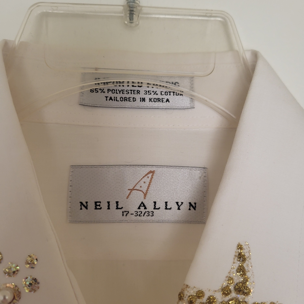 Seashell Embellished White Button Down Shirt Wome… - image 3